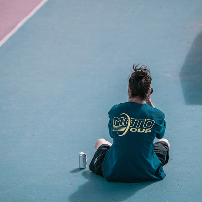 MOTO-BUNKA - MOTO-CUP Logo T-Shirt/Navy-Yellow