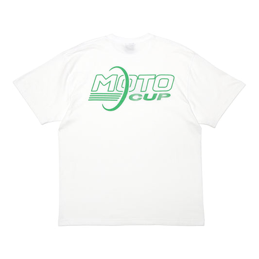 MOTO-BUNKA - MOTO-CUP Logo T-Shirt/White-Green