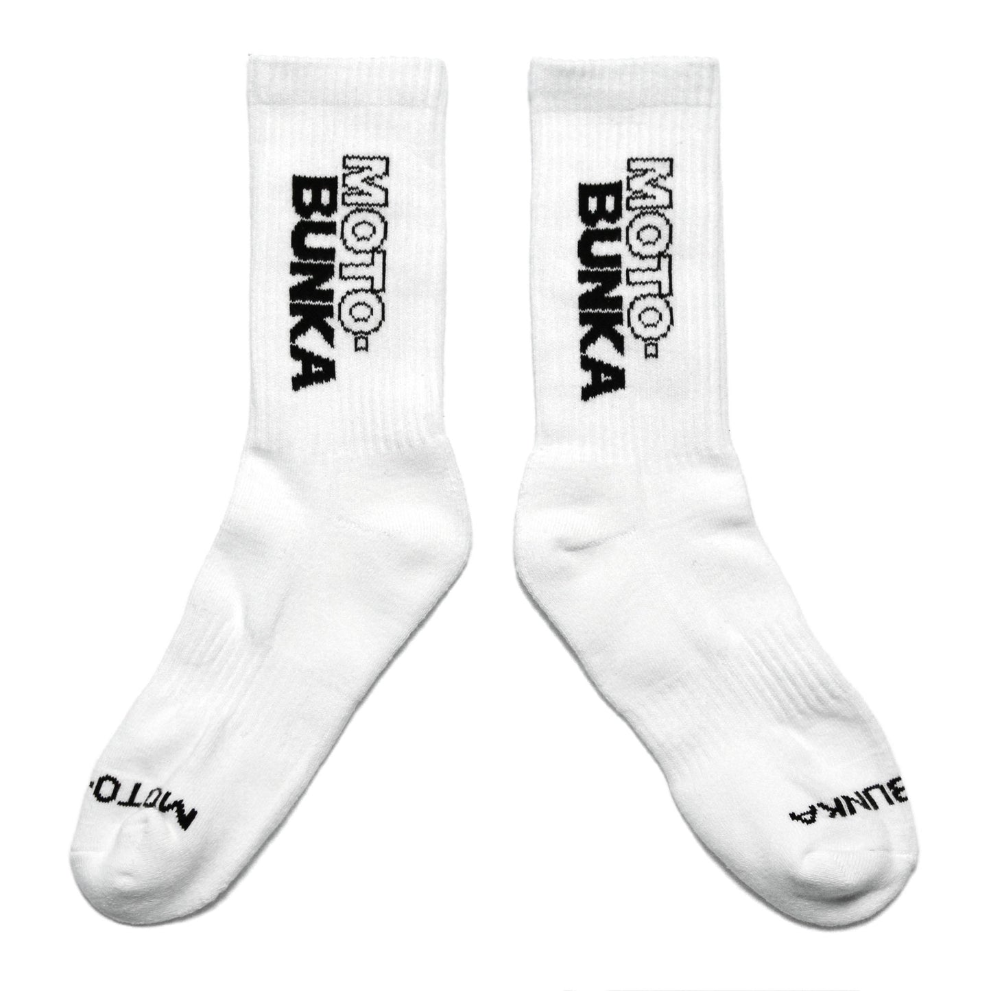 MOTO-BUNKA - New Line Logo Premium Socks/White