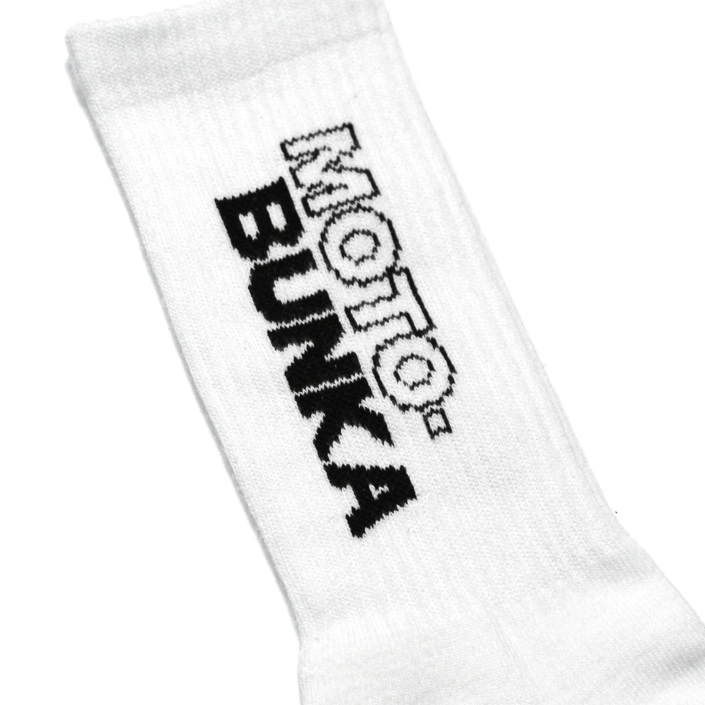 MOTO-BUNKA - New Line Logo Premium Socks/White