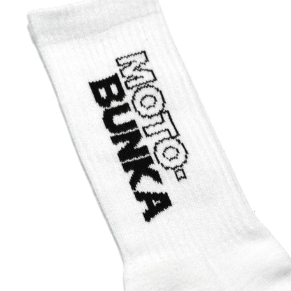 MOTO-BUNKA - New Line Logo Premium Socks/White