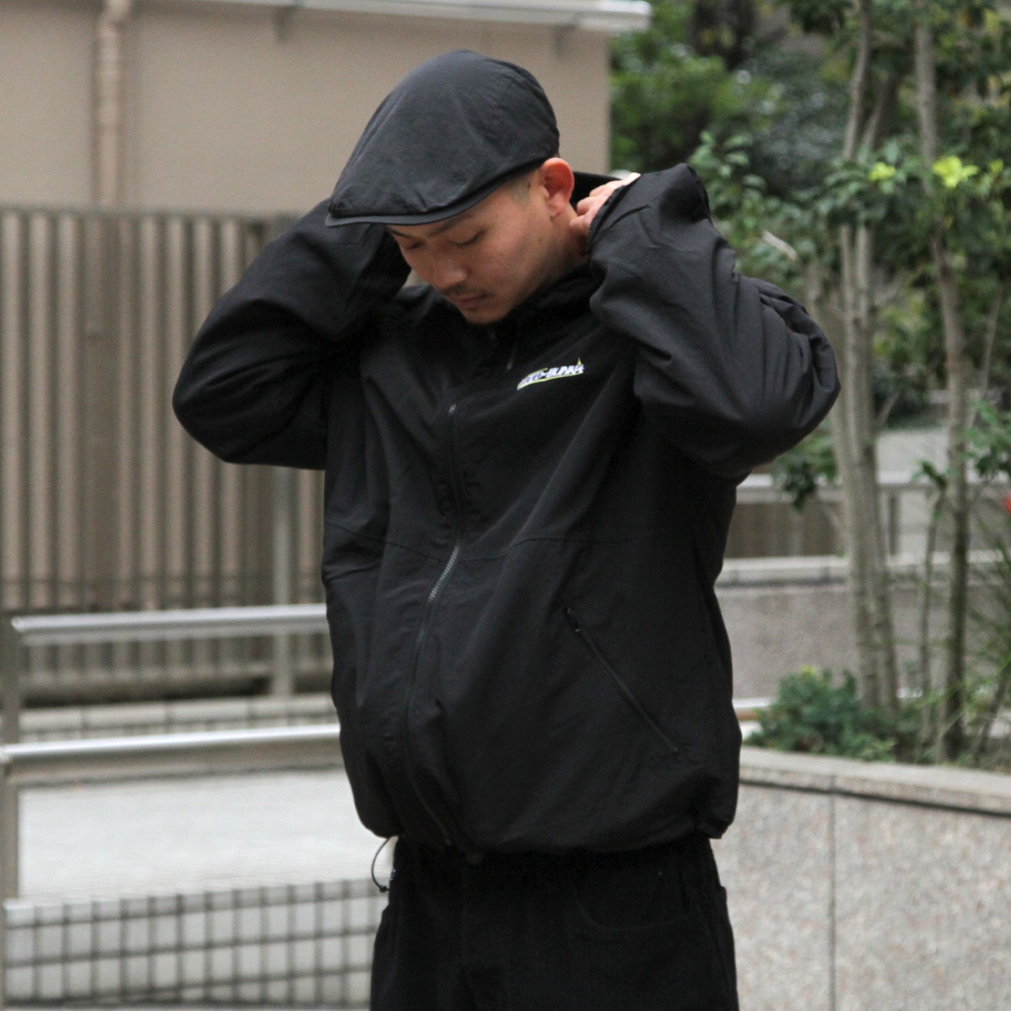 MOTO-BUNKA - Nylon Fleece Jacket/Black