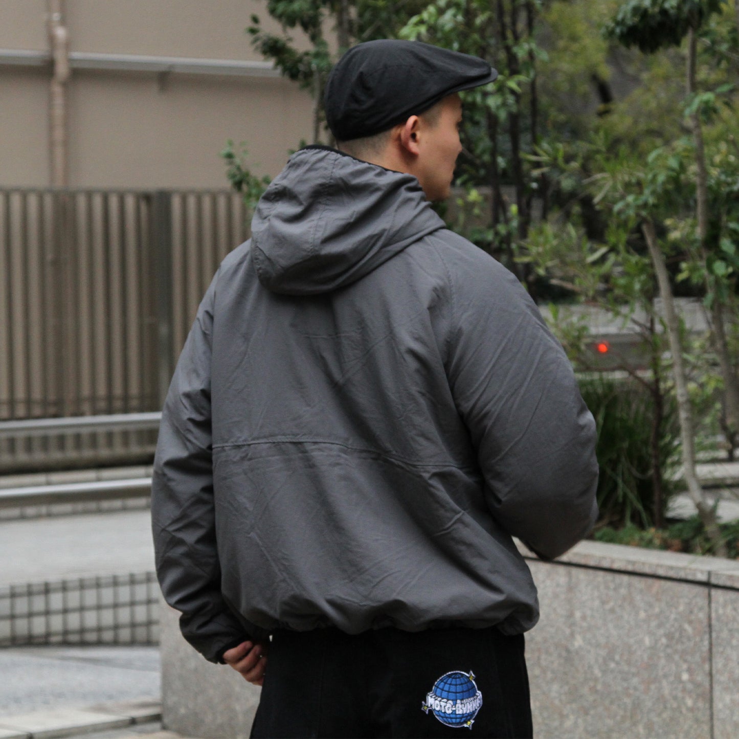 MOTO-BUNKA - Nylon Fleece Jacket/Charcoal