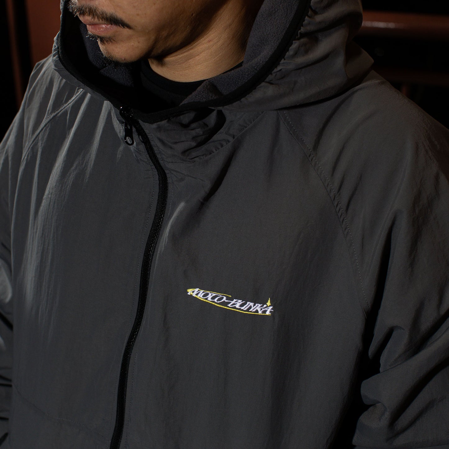 MOTO-BUNKA - Nylon Fleece Jacket/Charcoal