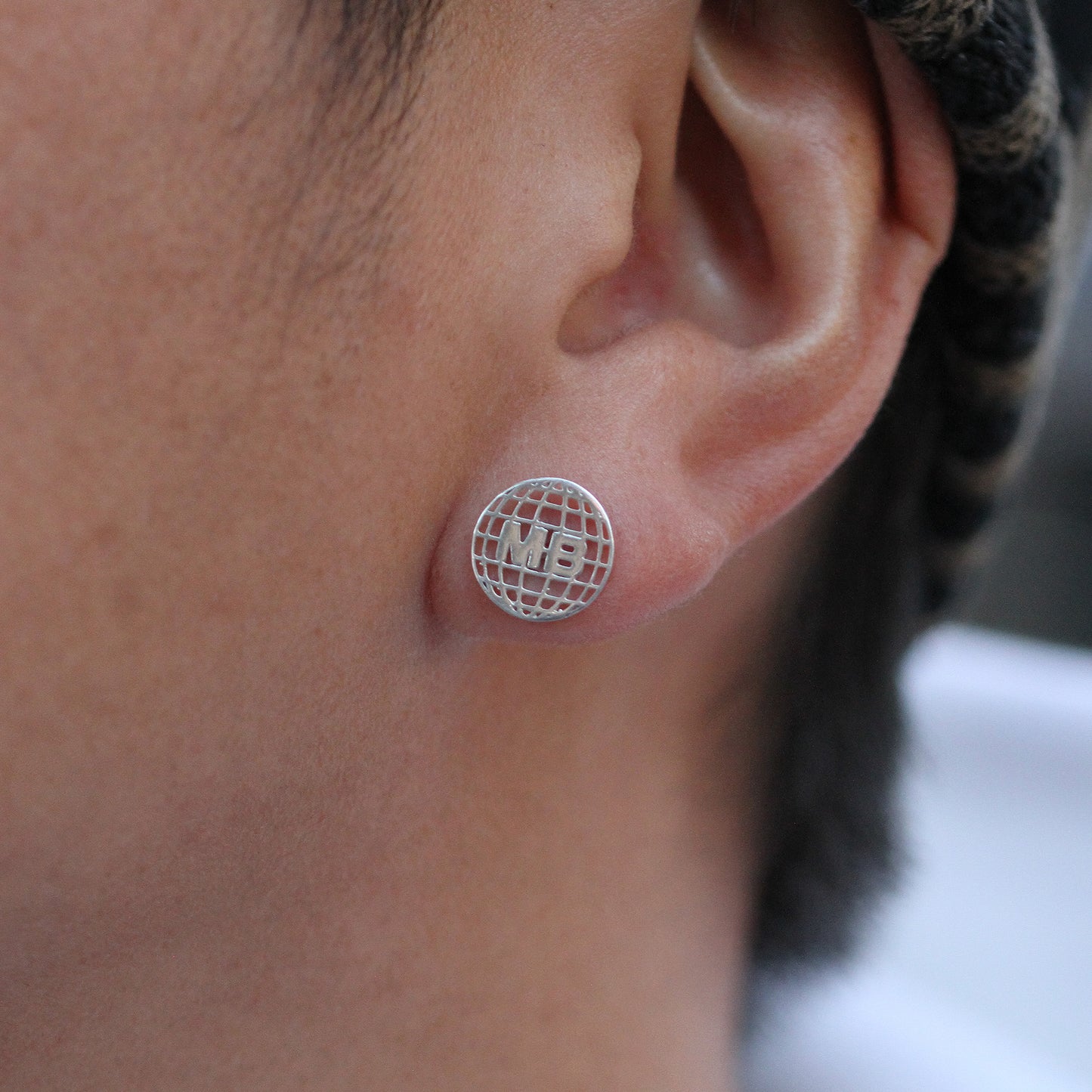 MOTO-BUNKA - Silver Logo Ear Studs