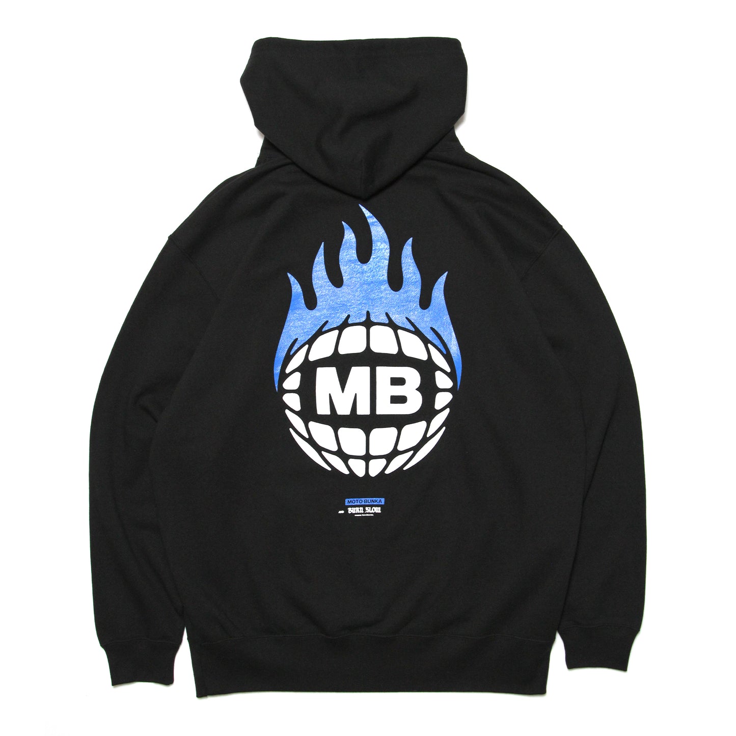 MOTO-BUNKA X BURN SLOW - Collab Logo Hoodie/Black