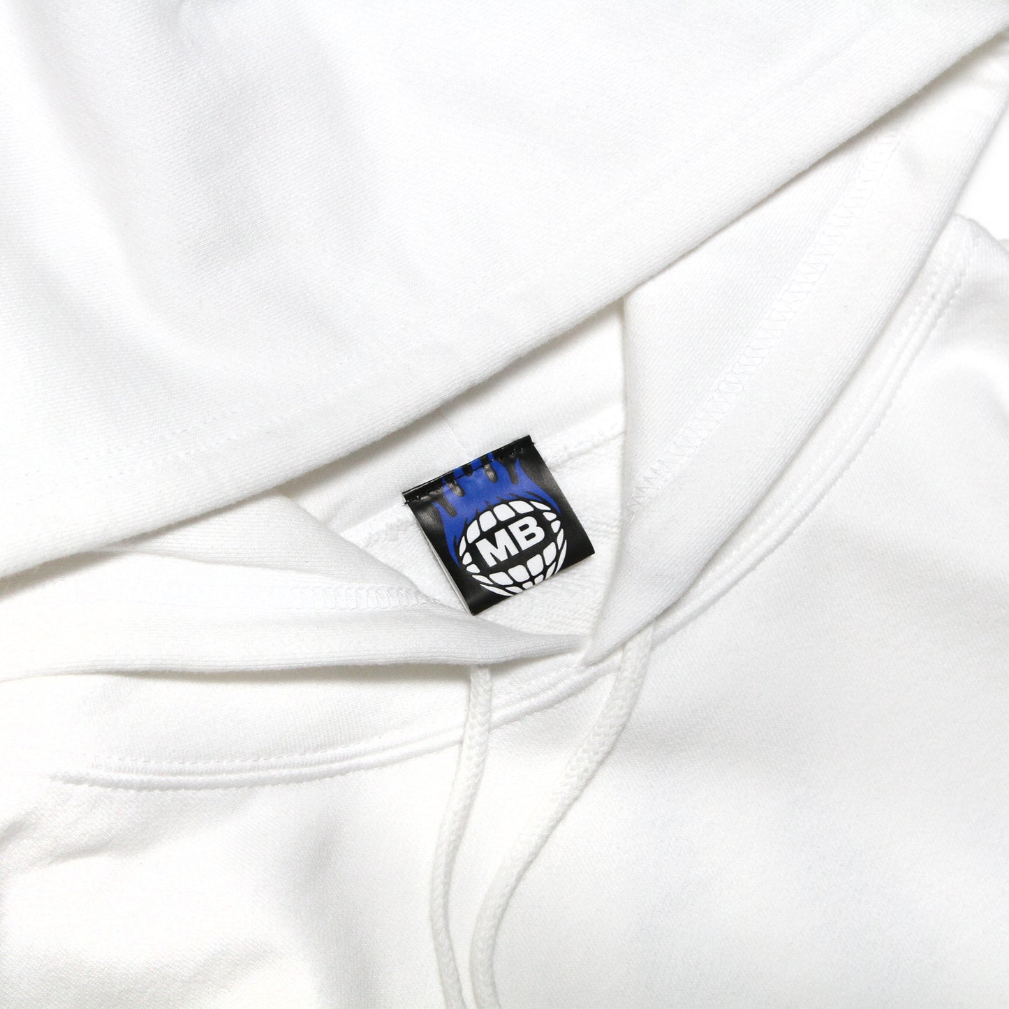 MOTO-BUNKA X BURN SLOW - Collab Logo Hoodie/White
