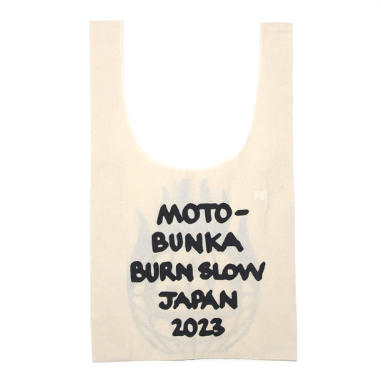 MOTO-BUNKA X BURN SLOW - Collab Logo Marche Bag/Natural