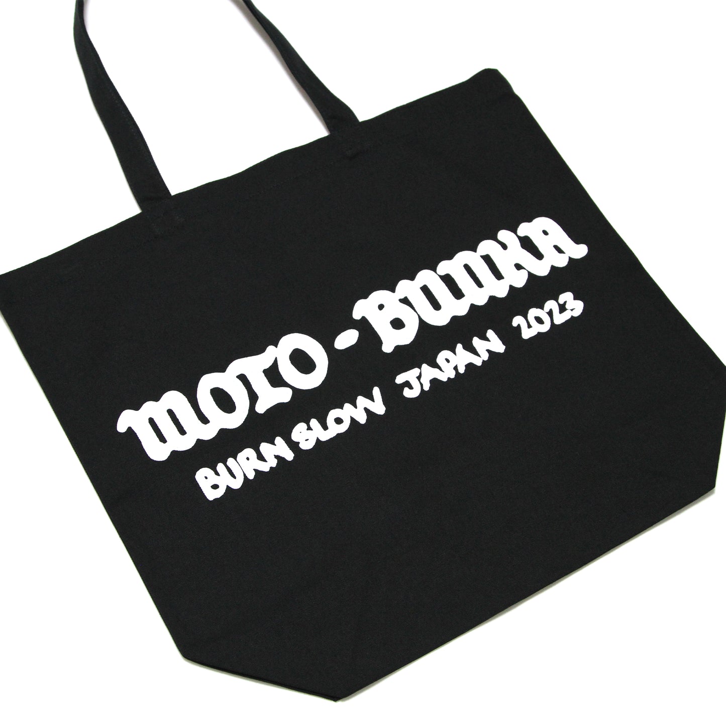MOTO-BUNKA X BURN SLOW - Collab Text Logo Tote Bag/Black