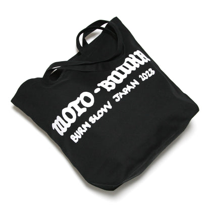 MOTO-BUNKA X BURN SLOW - Collab Text Logo Tote Bag/Black