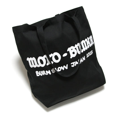 MOTO-BUNKA X BURN SLOW - Collab Text Logo Tote Bag/Black