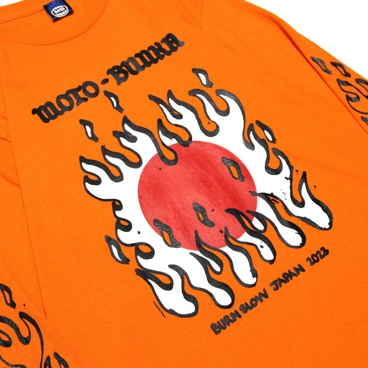 MOTO-BUNKA X BURN SLOW - I Love Japan Long Sleeve T-Shirt/Orange