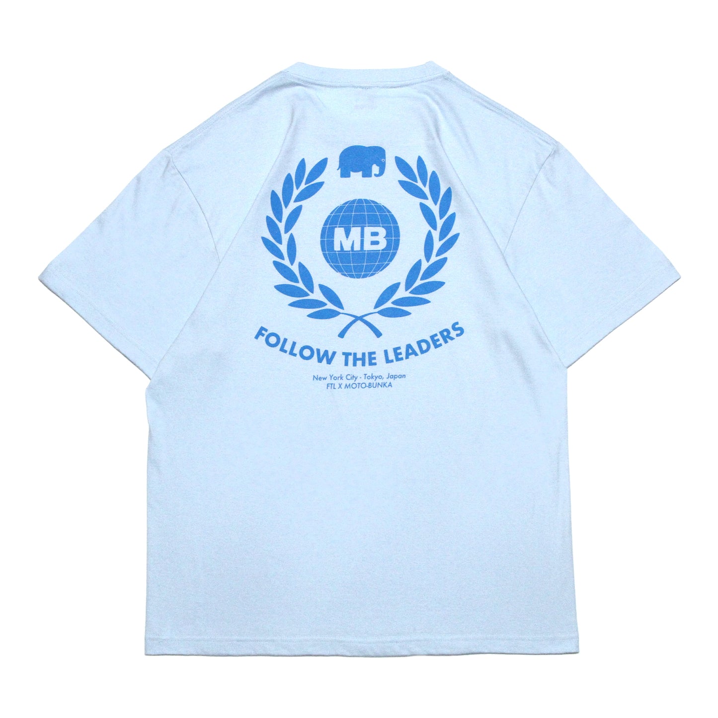 MOTO-BUNKA X FTL - Leaders Crest T-Shirt/Light Blue