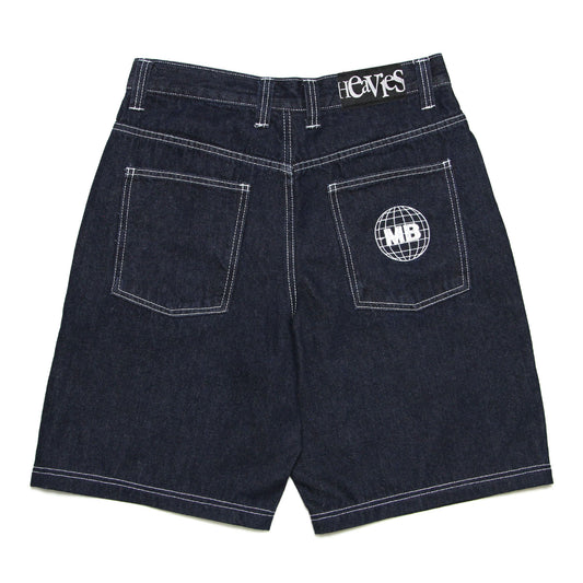 MOTO-BUNKA X HEAVIES - Collaboration Denim Shorts/Deep Blue