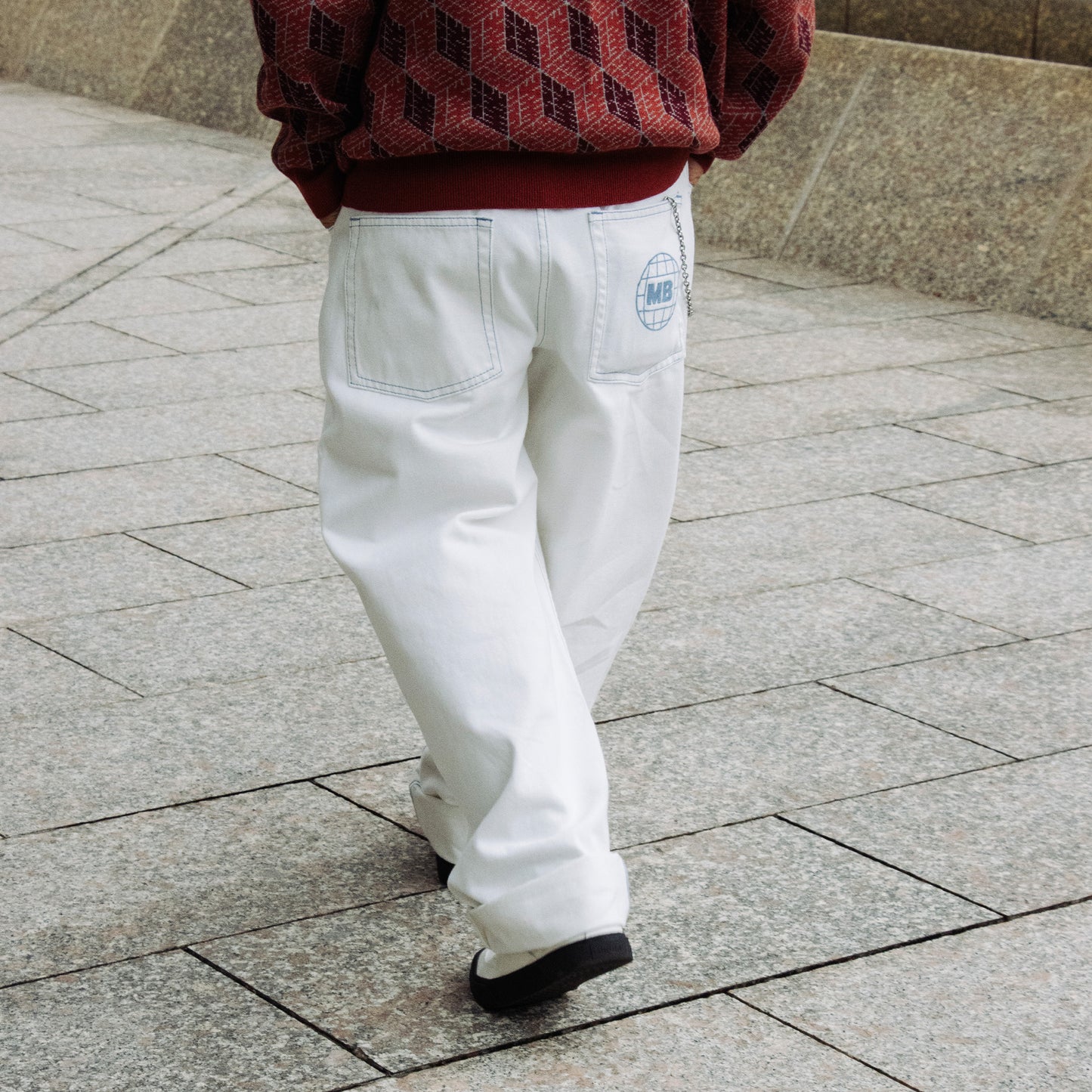 MOTO-BUNKA X HEAVIES - Collaboration Jeans - V2/White