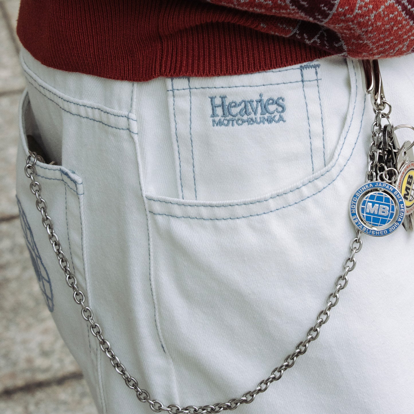 MOTO-BUNKA X HEAVIES - Collaboration Jeans - V2/White