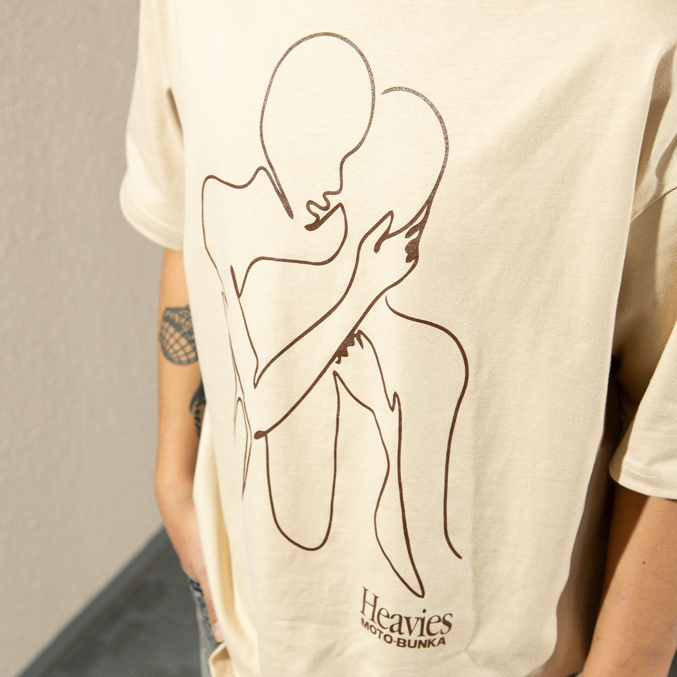 MOTO-BUNKA X HEAVIES - Embrace T-Shirt/Khaki