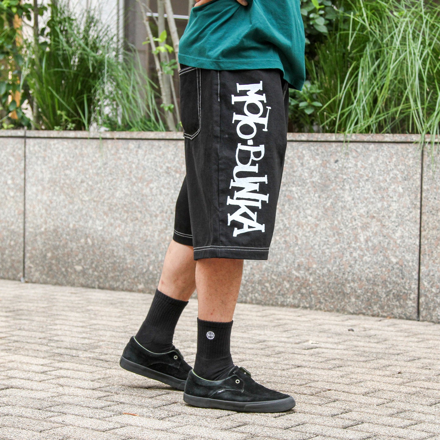 MOTO-BUNKA X HEAVIES - Explosion Denim Shorts