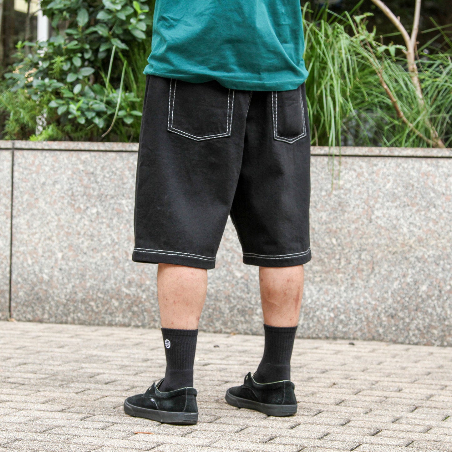 MOTO-BUNKA X HEAVIES - Explosion Denim Shorts