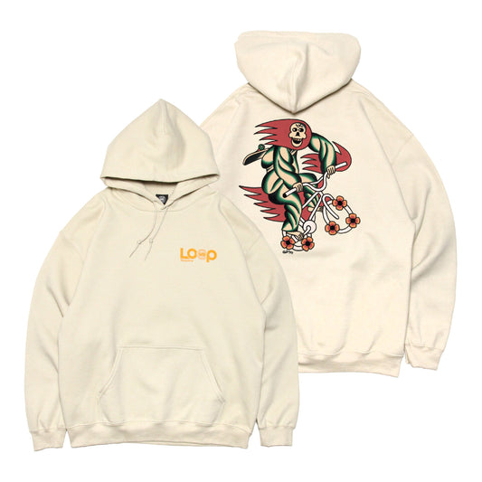 [March 17] MOTO-BUNKA X LOOP MAGAZINE - MOTO-LOOP LIMITED Hoodie/Sand