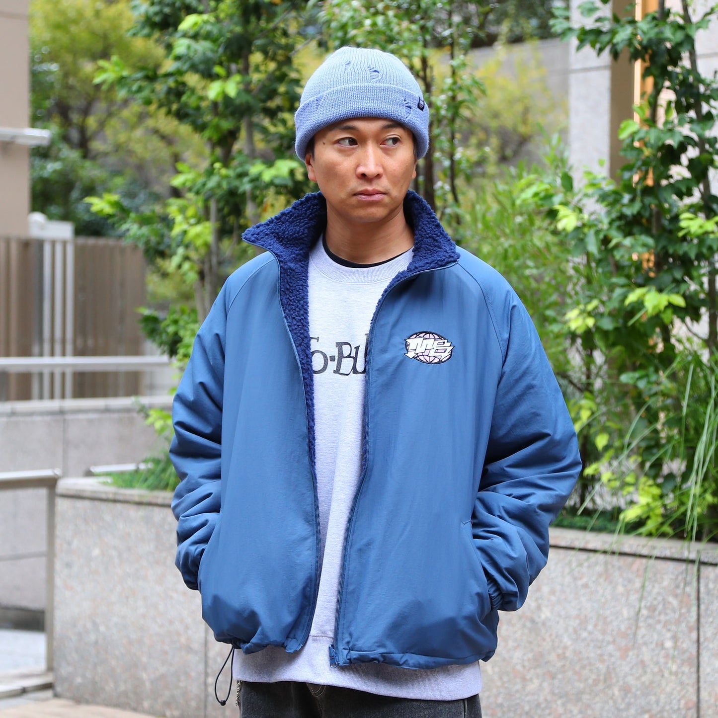 MOTO-BUNKA  - City Mark Boa Jacket/Blue
