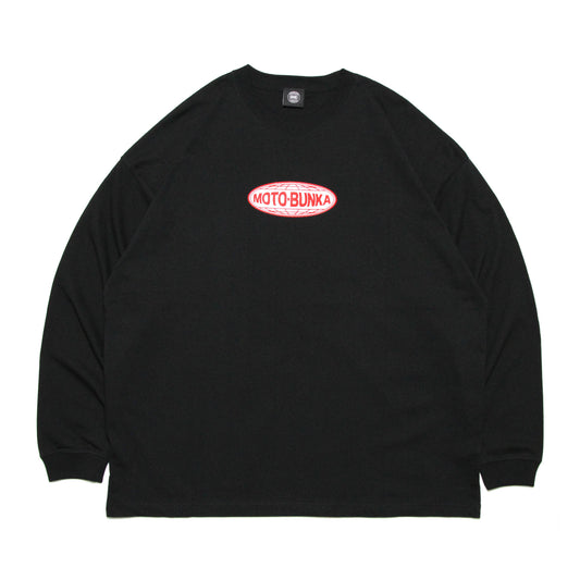 MOTO-BUNKA - Oval Logo Long Sleeve/Black-Red