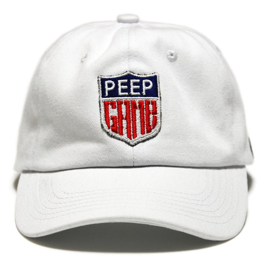 PEEP GAME - Badge 6 Panel Cap/White