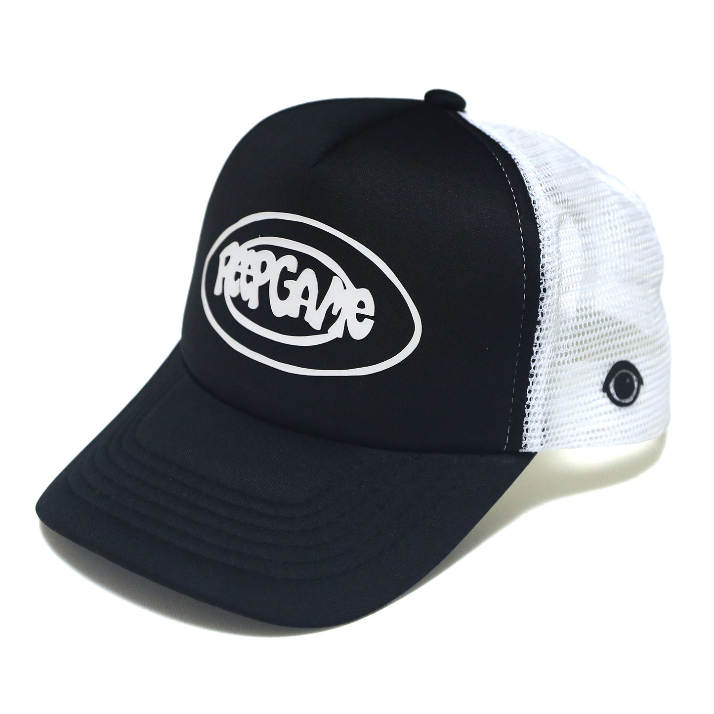 PEEP GAME - Poorboy Trucker Cap/Black-White