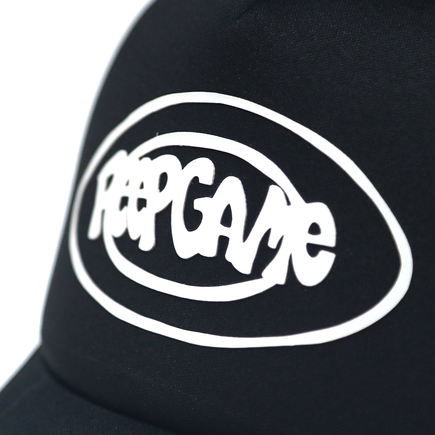 PEEP GAME - Poorboy Trucker Cap/Black-White