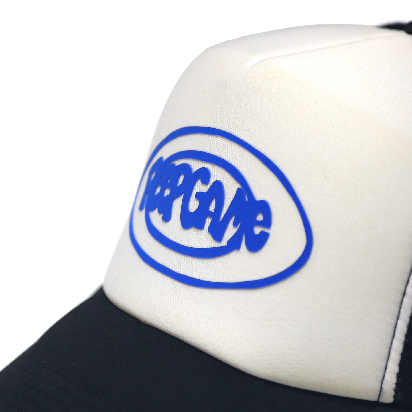 PEEP GAME - Poorboy Trucker Cap/White-Black