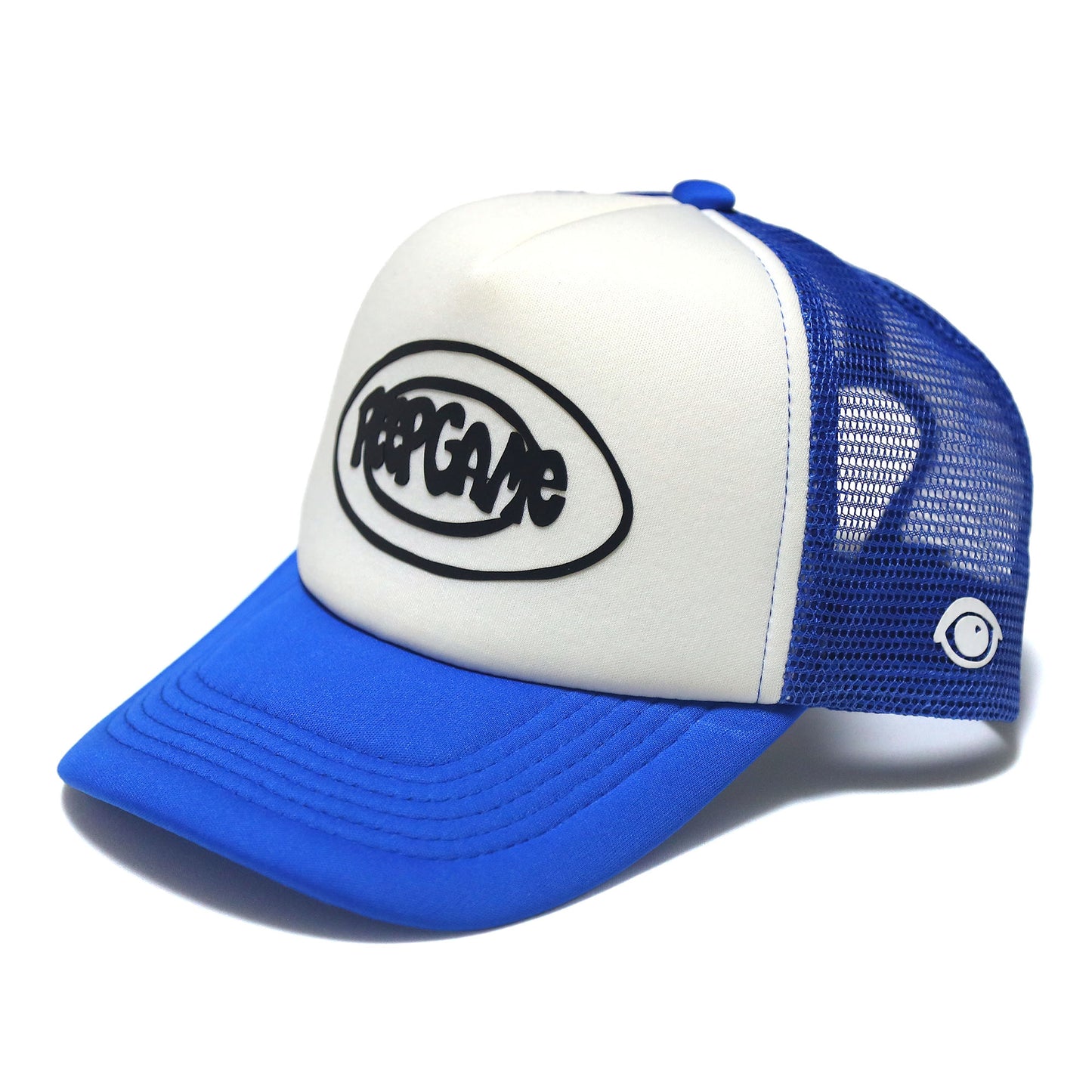 PEEP GAME - Poorboy Trucker Cap/White-Blue