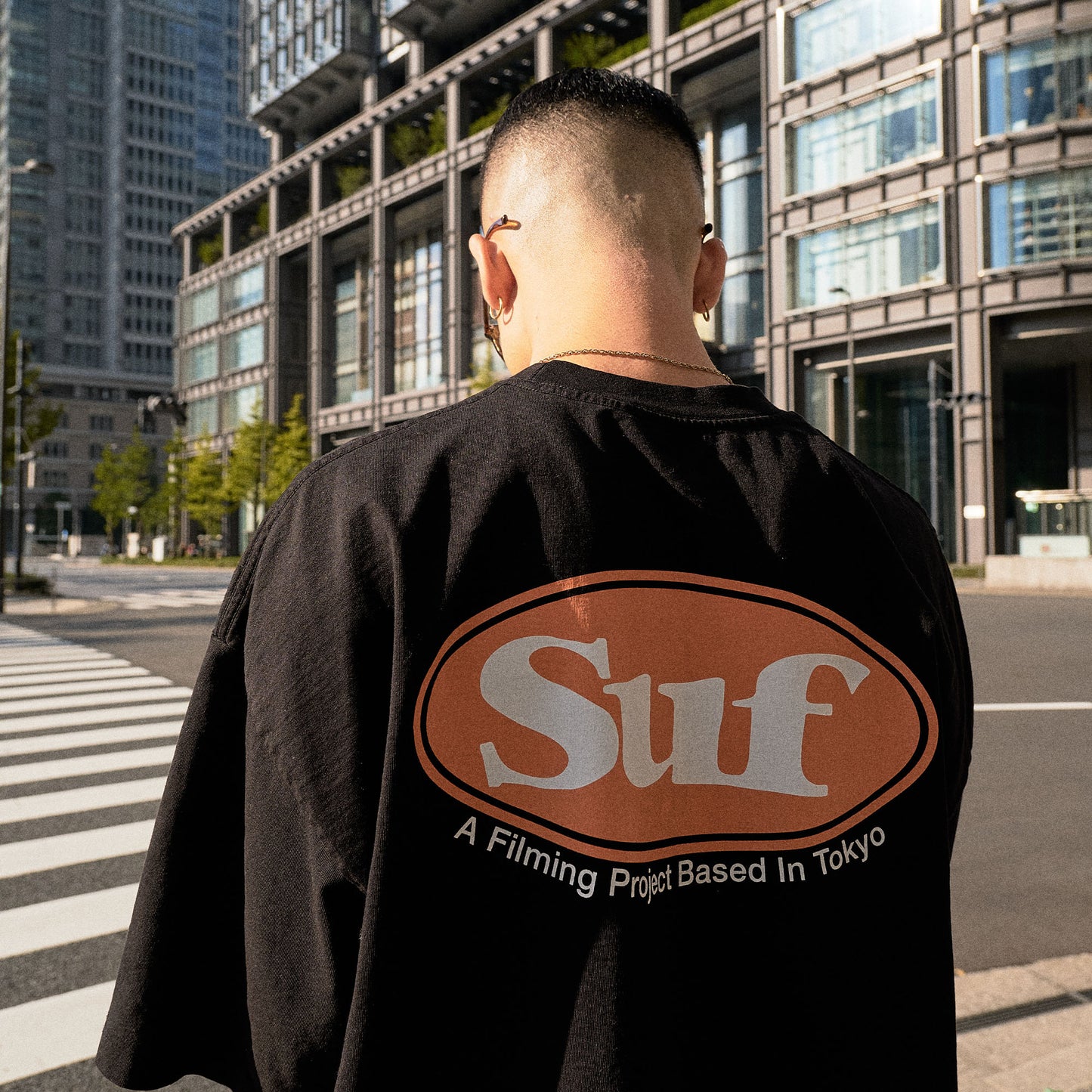 Suf - Oval Logo T-shirt/Black