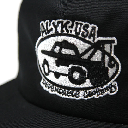 ALYK - Dependable Clothing. Embroidered 5 Panel Cap/Black