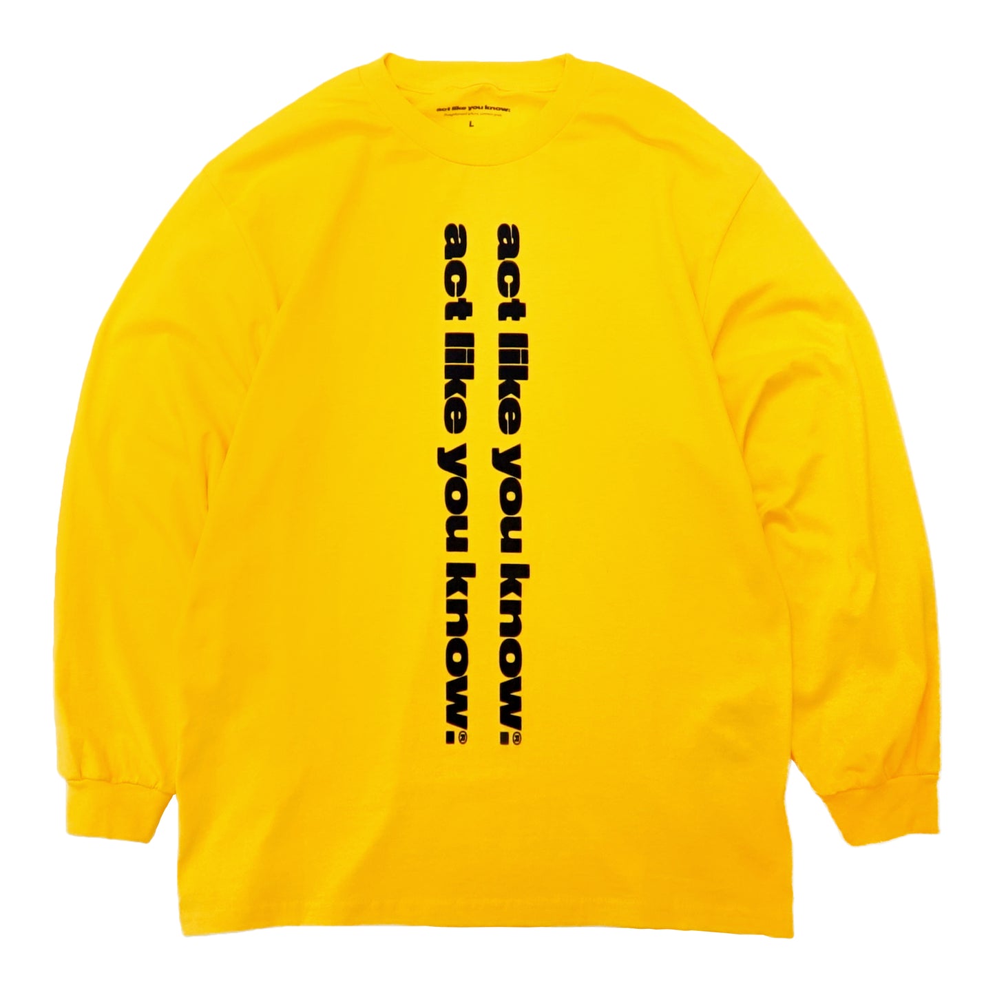 ALYK - Logo Puff Print LS T-Shirt/Yellow