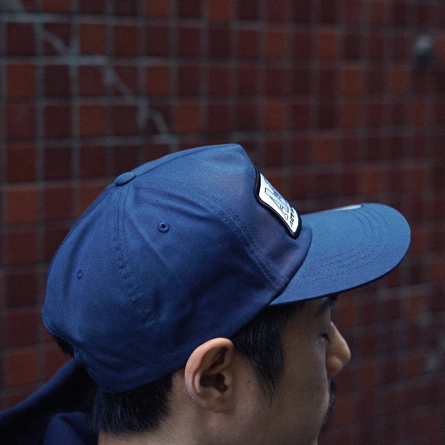 ALYK - Worker Embroidered Patch 5 Panel Snapback Cap/Navy