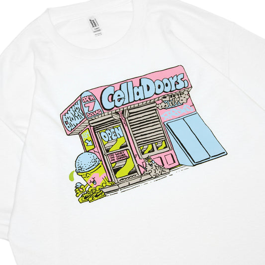 CELLADOORS - 22 FRKO Corner Store T-Shirt/White