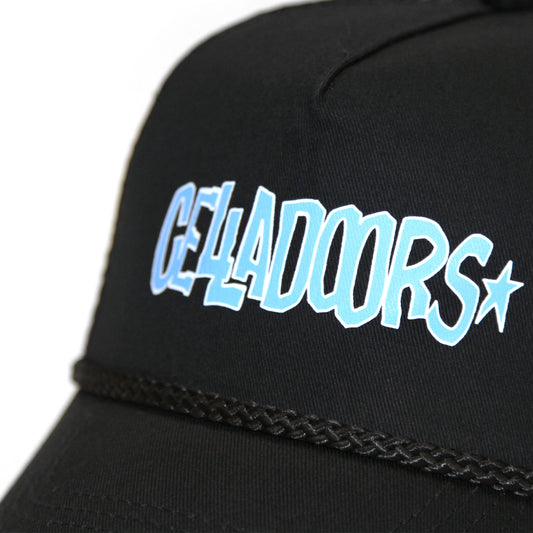 CELLADOORS - Star Logo Embroidered Trucker Cap/Black