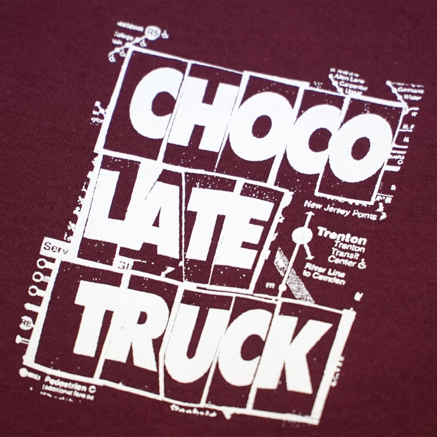 CHOCOLATE TRUCK - Frankford LS T-Shirt/Burgundy