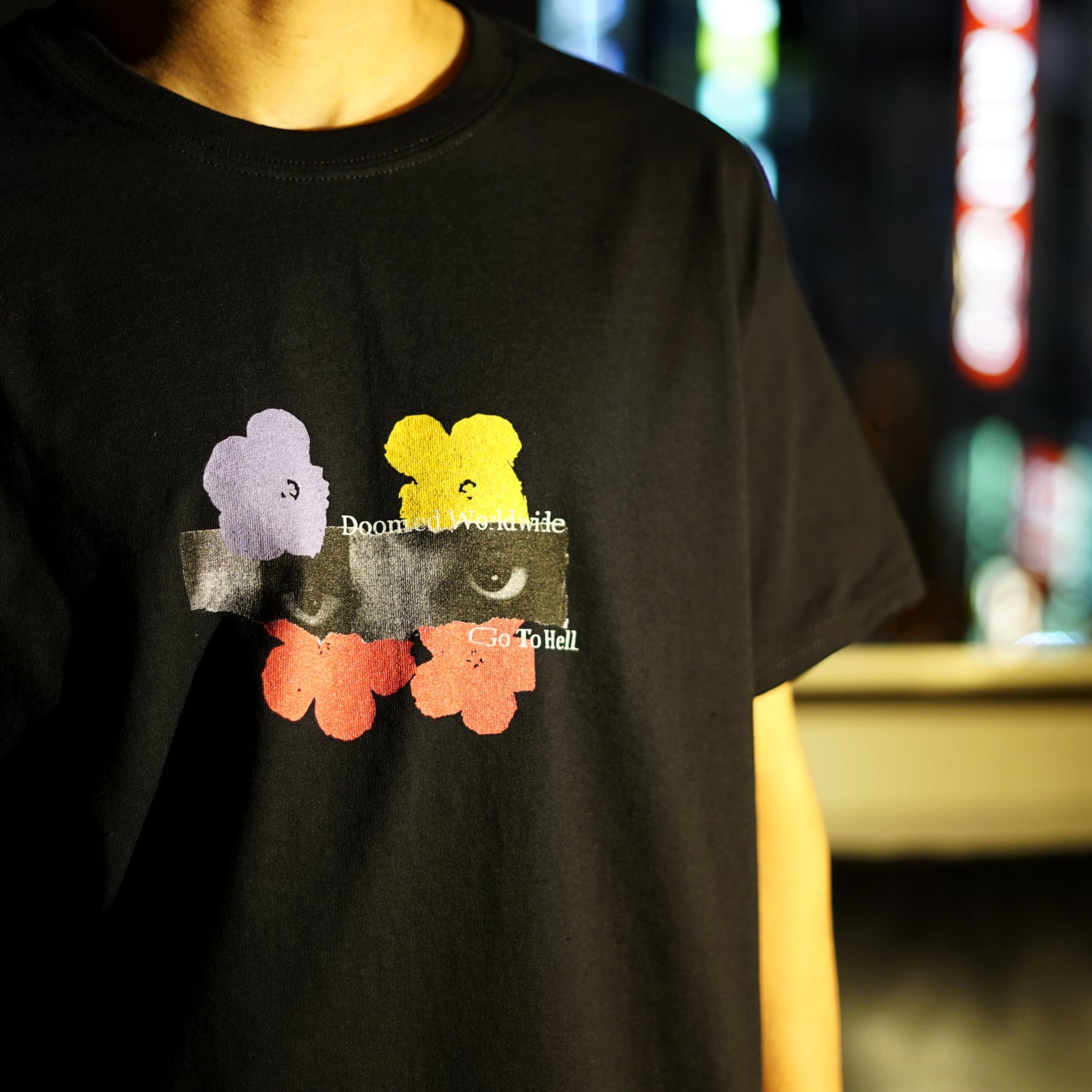 DOOMED - Flowers T-Shirt/Black