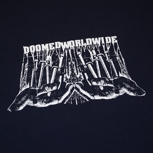 DOOMED - Nails T-Shirt/Navy