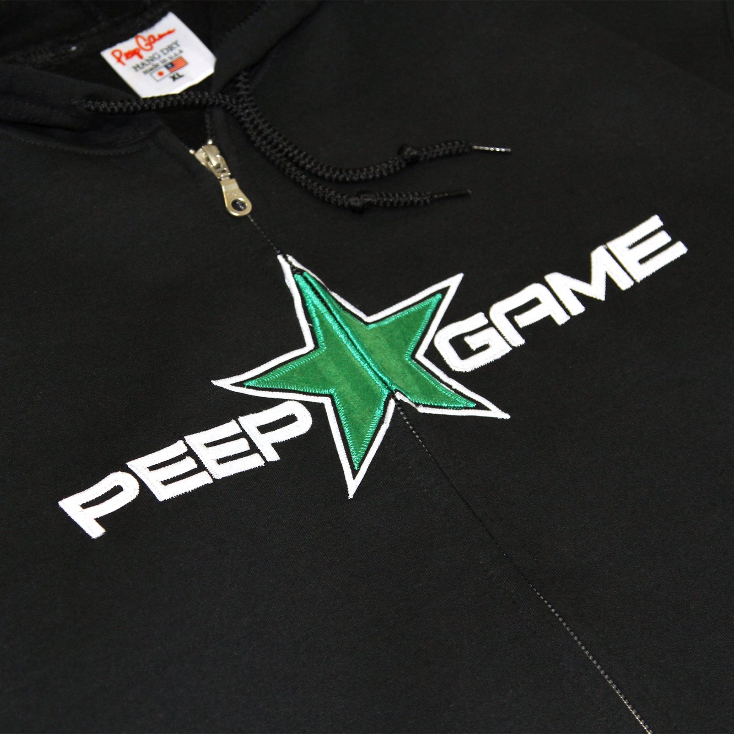 PEEP GAME - All Star Zip Up Hoodie/Black