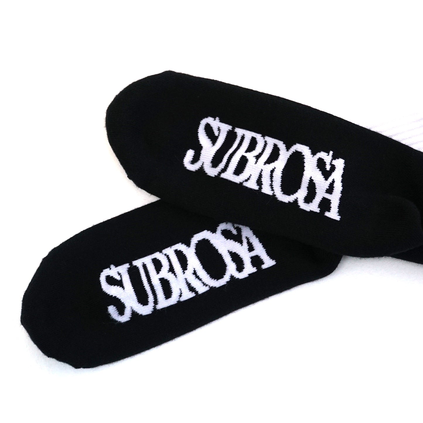 SUBROSA BRAND - Rose Crew Socks/Black-White